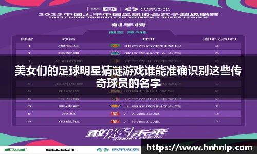 美女们的足球明星猜谜游戏谁能准确识别这些传奇球员的名字